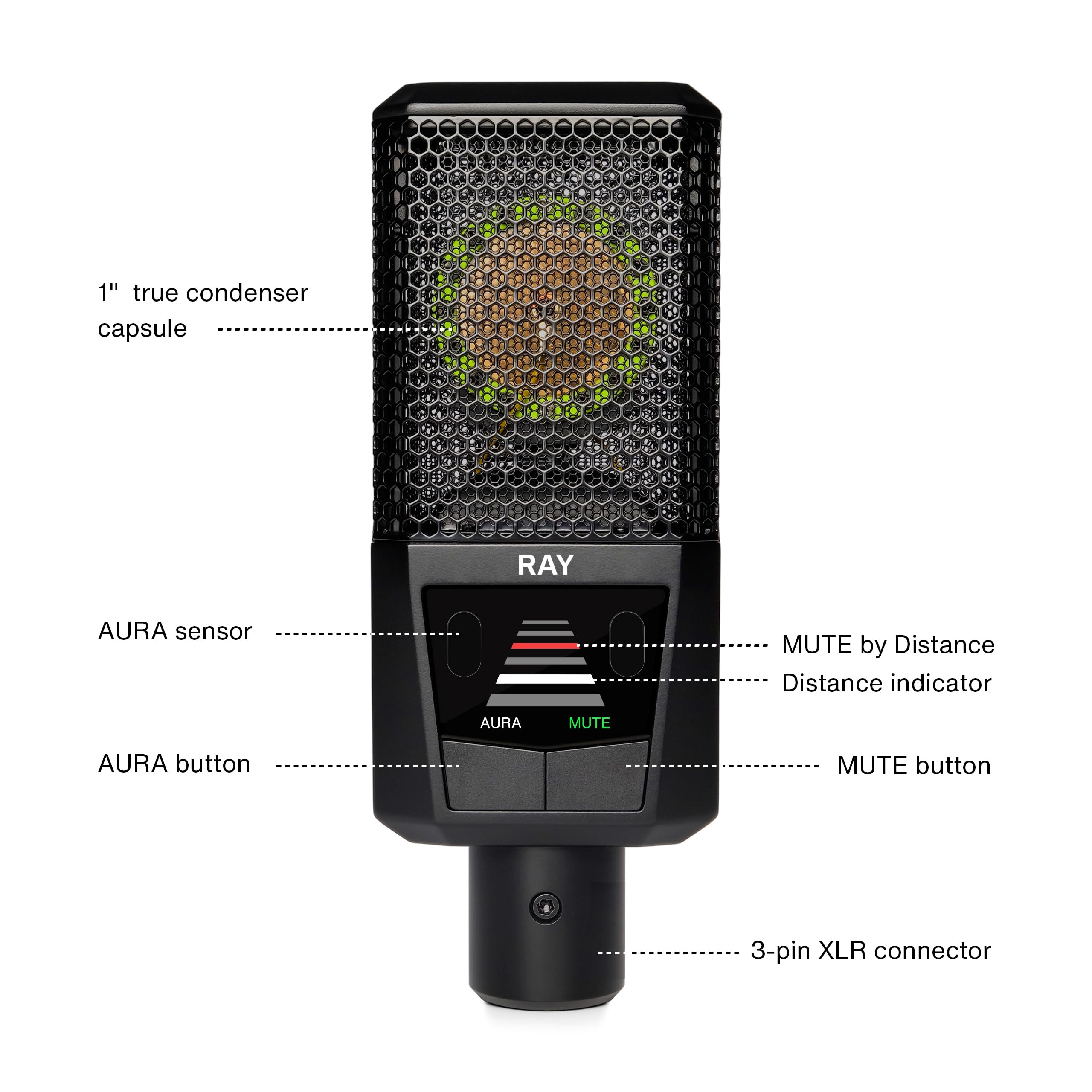 Amazon.com: RAY Microphone with Autofocus for Your Voice - Mute by